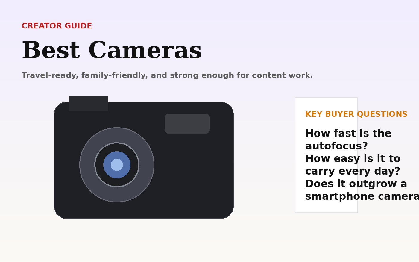 Best Cameras for Travel, Family Photos, and Content Creators